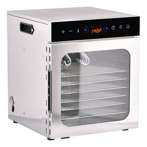 YOPOWER Food Dehydrator, 10-Tier Jerky Dryer with Smoke Port & Hooks