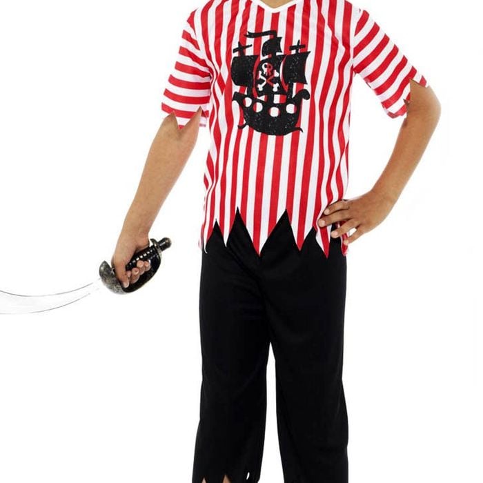Jolly Roger Pirate Boys Fancy Dress Costume - Medium