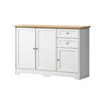 Oikiture Sideboard Buffet Storage Cabinet Natural 78.5cm