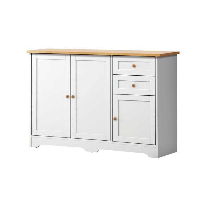 Oikiture Sideboard Buffet Storage Cabinet Natural 78.5cm