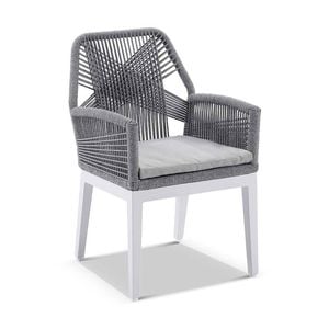 Outdoor Hugo Aluminium And Rope Dining Chair