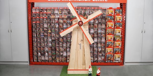 Windmill made from timber.