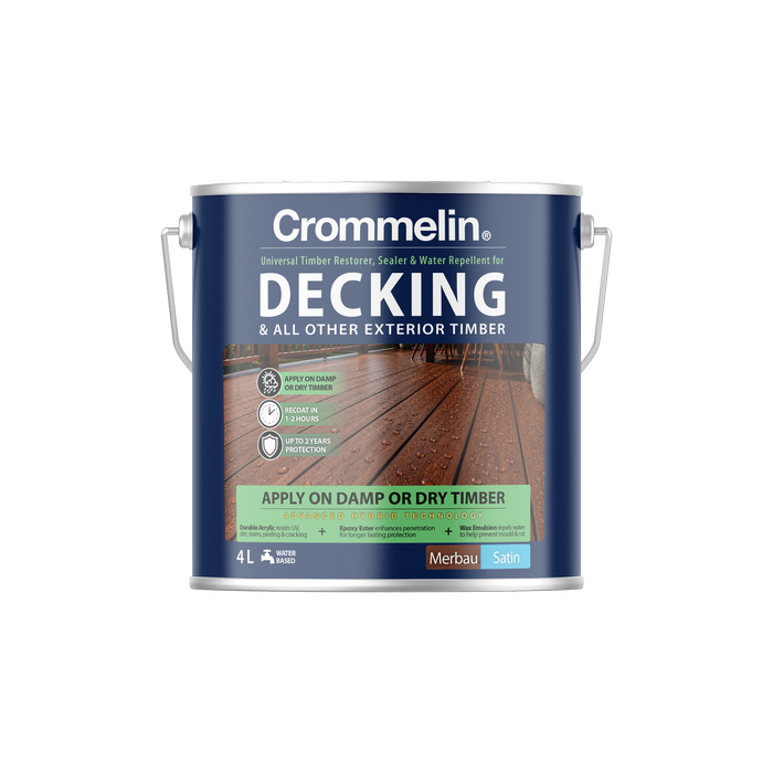 Crommelin 4L Merbau Universal Timber Restorer, Sealer & Water Repellent