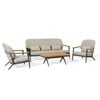 SIMPO Atlanta 4-Piece Outdoor Lounge Setting - Grey