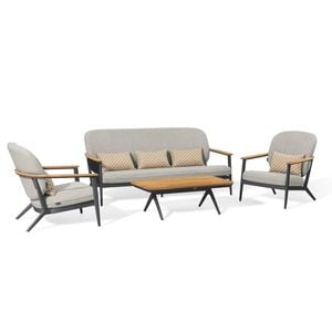 SIMPO Atlanta 4-Piece Outdoor Lounge Setting - Grey