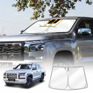 WindScreen Sun Shade for Mitsubishi Triton MV Double Cab 2024-Onwards Blocks UV Rays Foldable