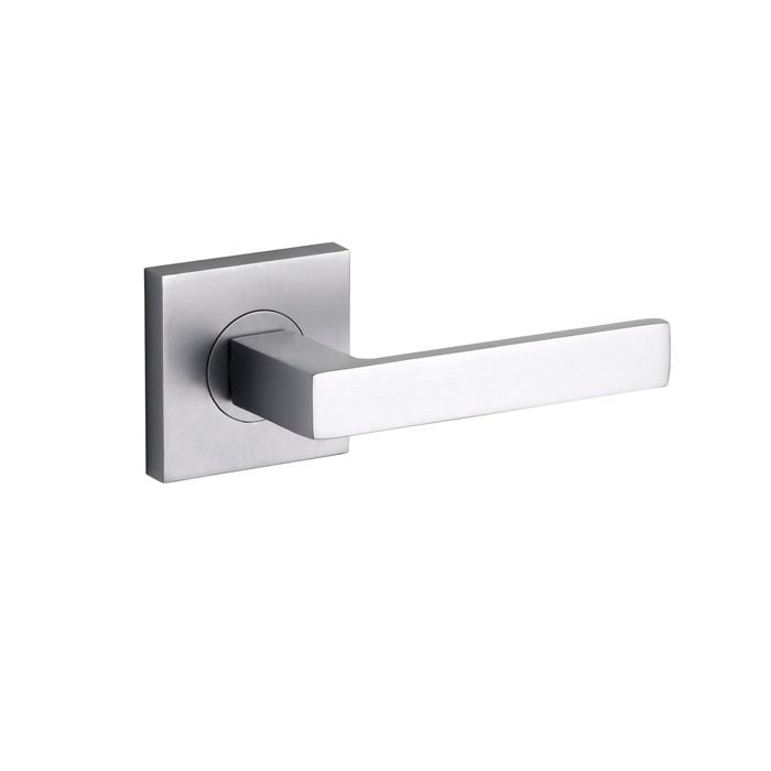 Lane Brushed Satin Chrome Cambridge Square Dummy Lever Set