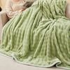 CottonMore Large Super Soft Faux Rabbit Plush Winter Blanket Throw Rug 200x230cm Green