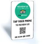 Tap and Share Contactless Smart NFC 'Review us on Trip Advisor' Card + QR code