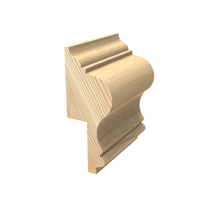 Porta 64 x 26mm 3.0m Georgian Dado Rail Clear Piner