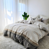 Super King Quilt Cover Set – 100% Cotton – Doona Cover Set (Cream\Brown\Black)
