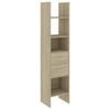 vidaXL Book Cabinet Sonoma Oak Home Organiser Storage Shelf