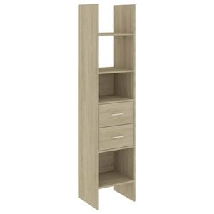 vidaXL Book Cabinet Sonoma Oak Home Organiser Storage Shelf