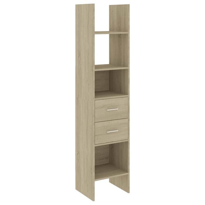 vidaXL Book Cabinet Sonoma Oak Home Organiser Storage Shelf
