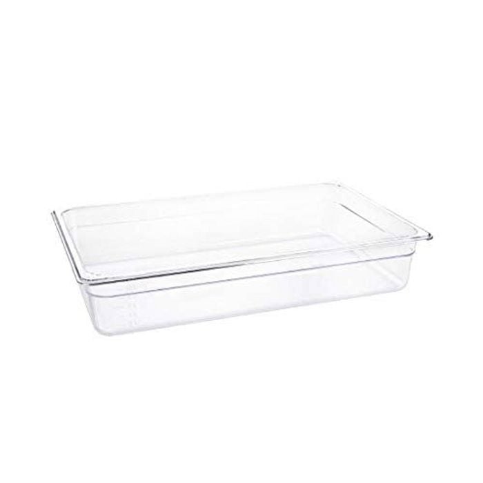 Vogue Gastronorm Container Polycarbonate 1/1 Gn Clear 100mm 13.12l