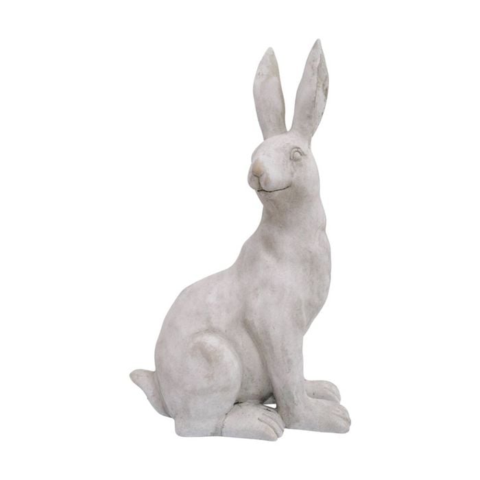 Lvd Vigilant Hare Decorative Poly Resin Animal Statue Home Decor 35.5x20.5x12cm