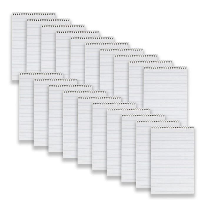 20pc Spirax 563 Reporters Notepad/notebook 8mm Ruled Paper Stationery Yellow