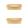 2PK Brunswick Bakers Rect Rattan 32cm Bread Banneton Basket Sourdough Basket
