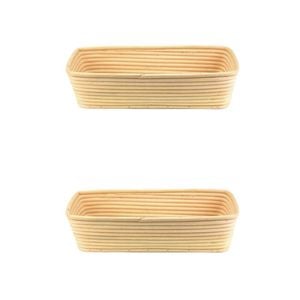 2PK Brunswick Bakers Rect Rattan 32cm Bread Banneton Basket Sourdough Basket