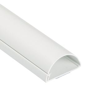 D-Line 50 x 25mm 1m TV Wall Drop Adhesive Cable Management Cover - White