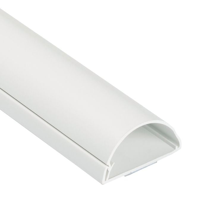 D-Line 50 x 25mm 1m TV Wall Drop Adhesive Cable Management Cover - White