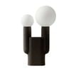 Nordhavn 240v Black Modern Cactus Resin Table Lamp, 2-light Bedside Desk Light