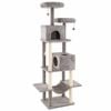 Costway 2m Cat Tree W/2 Condos 2 Soft Plush Perches & Hammock