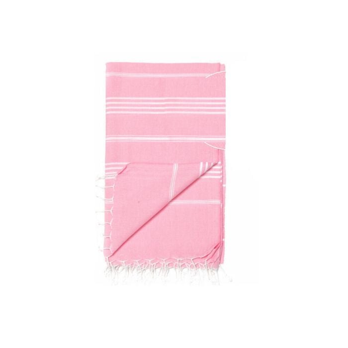 Towel To Go 100% Turkish Cotton Ipanema Hammam Beach Towel 180x100cm Pink