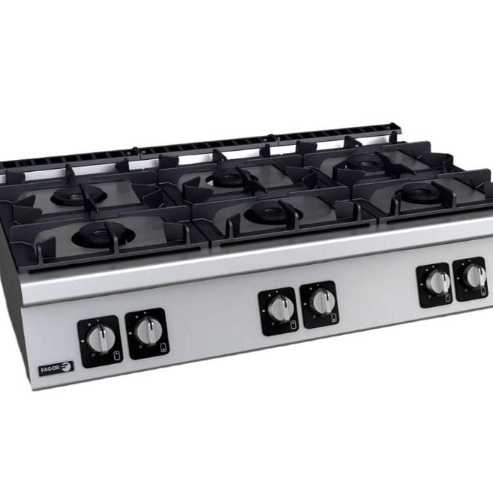 Fagor 700 Series Natural Gas 6 Burner Ss Boiling Top  - Commercial Gas Cooktops (CG7-60H)