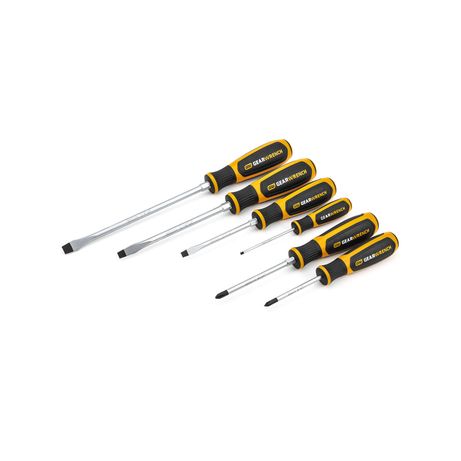 GEARWRENCH 6 Piece Phillips Slotted Dual Material Screwdriver Set product image