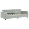 vidaXL Day Bed Single Size 2-in-1 Single Sleeper Sofa Couch Light Grey Velvet