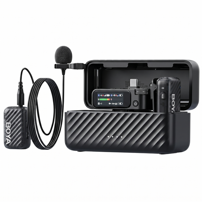 Boya Boyamic 2 Wireless Microphone 2x Tx +  2x Lavalier Mic + Charging
