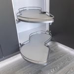 Hafele 450mm Silver Powdercoat L/H LeMans II