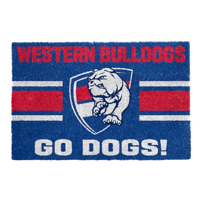 AFL 60 x 40cm Western Bulldogs Coir & PVC Doormat - Single