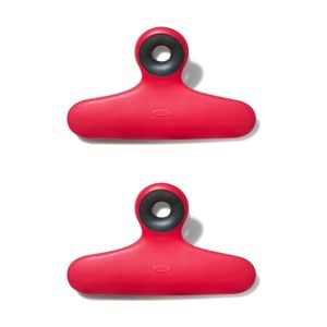 2PK Oxo Good Grips Durable Non slip Mouth Bag Clips With Convenient Hole