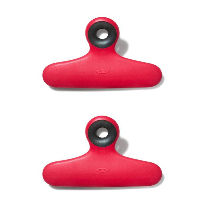 2PK Oxo Good Grips Durable Non slip Mouth Bag Clips With Convenient Hole