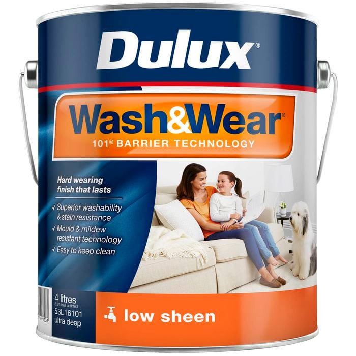 Dulux Wash&Wear Ultra Deep Low Sheen Interior Paint - 4L