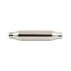 Outlaw Polished T-304 Stainless Steel Resonator, 2-1/4" Inlet/Outlet, 3-1/2" x 18" Overall