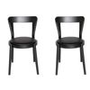 Pack of 2 | Replica Passoni Pagaia Dining Chair | PU Leather - Black
