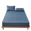 Anycozy Mattress Cover Blue 90x200cm Pure Cotton Soft Quilted Bed Sheet Anti-bacterial Protector Cover