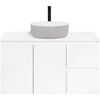 CIBO 900mm White Nordic Wall Hung Bathroom Vanity With Light Grey / White Countertop Basin