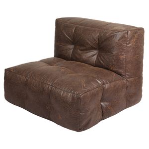 Marlow Bean Bag Chair Cover PU Large Dark Brown