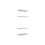 Lugna 4 Shelf Insert Kit White – Fits 600 X 380MM Cabinet Shell