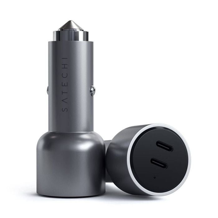 Satechi 40W Dual USB-C PD Space Grey Car Charger - ST-U2C40CCM