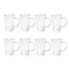 2x 4pc Coffee Culture Luca 330ml Glass Single Wall Hot/Cold Drink Mug Set Clear