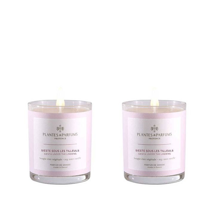 Set of 2 - 180g Perfumed Hand Poured Candle -Siesta under the Lindens