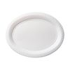10x 25pc Partyware Reusable Oval Plates Set Tableware 315x255m White