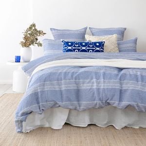 Bambury Juna King Size Quilt Cover Sheet Set W/ 2x Pillowcases Blue
