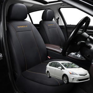 Car Seat Cover for Toyota Prius V 2012 - 2021 ZW40 - Black-Front Only