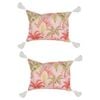 2PK Good Vibes Inflatable Beach Pillow With Tassels Tropicana 40x29x13cm